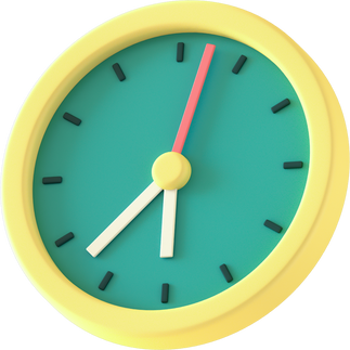 3D Floating Element Clock